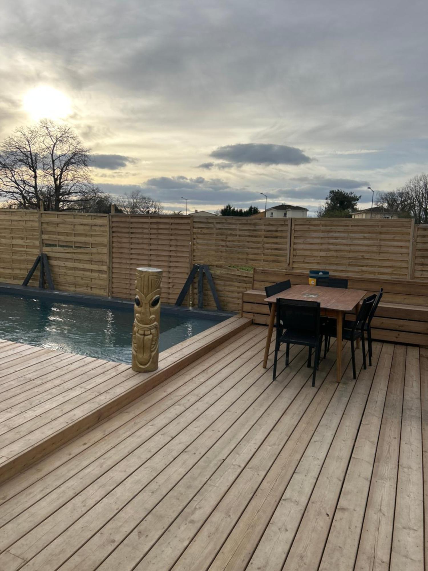 Aux Portes De Bordeaux Maison Cocooning Avec Piscine アンバーレ・エ・ラグラーヴ エクステリア 写真